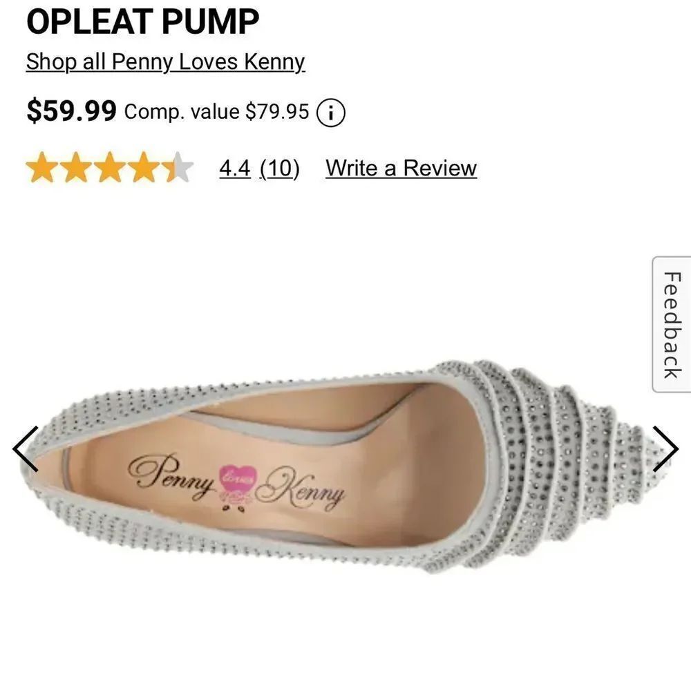 Silver Metallic Diamond Studded Pump Silver Metallic Diamond Studded Pump - Picture 8 of 16
